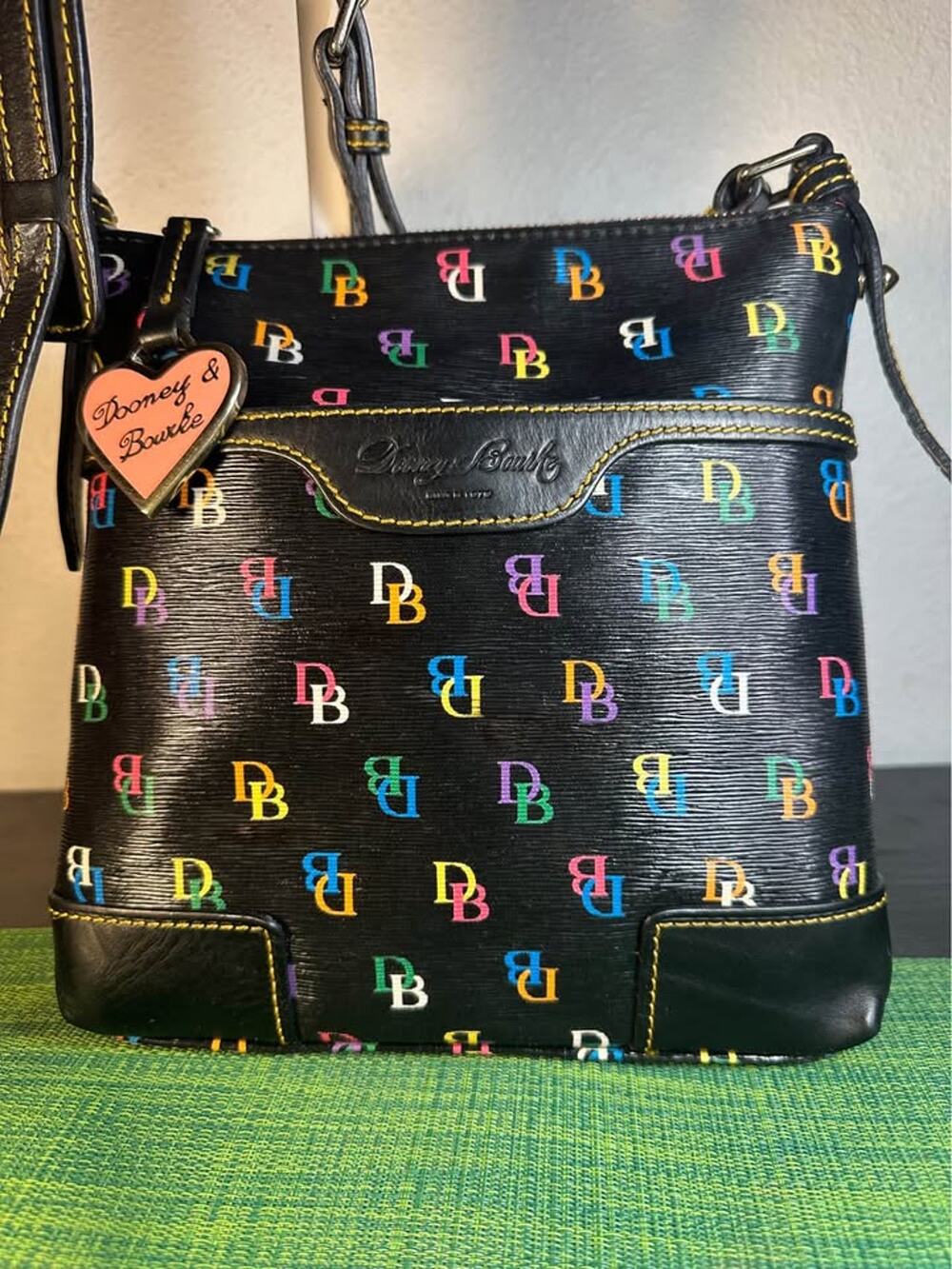 Dooney & Bourke DB75 Multicolor Monogram Crossbody Bag